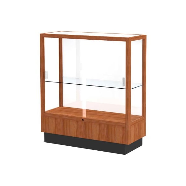 Waddell Display Case Of Ghent Heritage Display Case Danish Walnut, White Back 36"W x 14"D x 40"H 8949M-WB-W - main